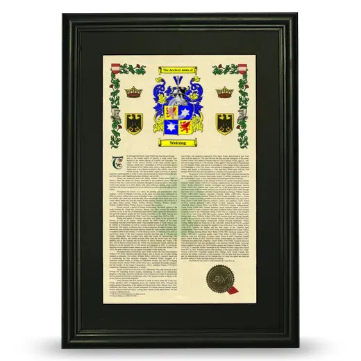 Weining Deluxe Armorial Framed - Black