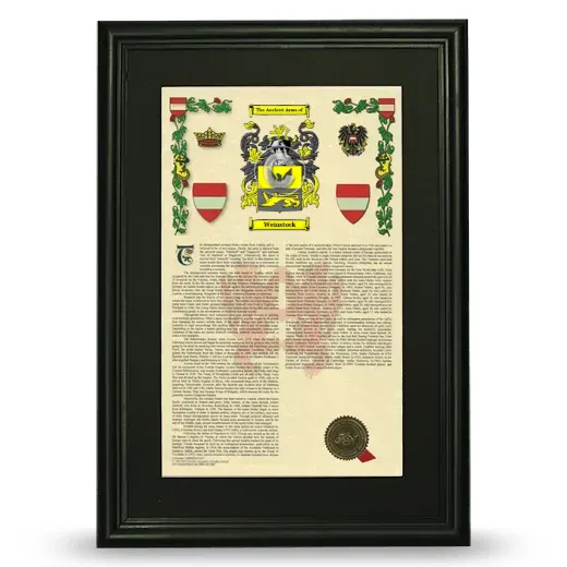 Weinstock Deluxe Armorial Framed - Black