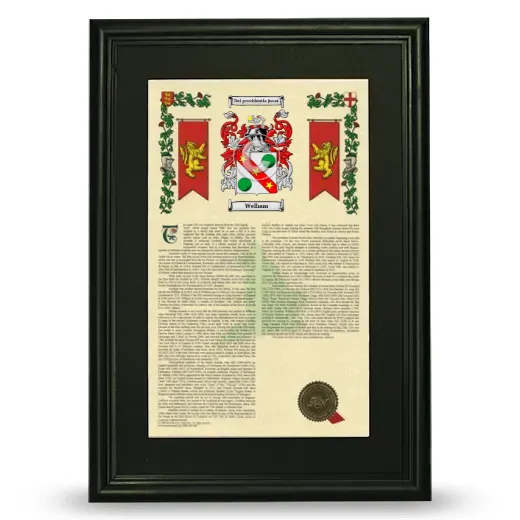Welham Deluxe Armorial Framed - Black