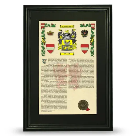 Wenrick Deluxe Armorial Framed - Black