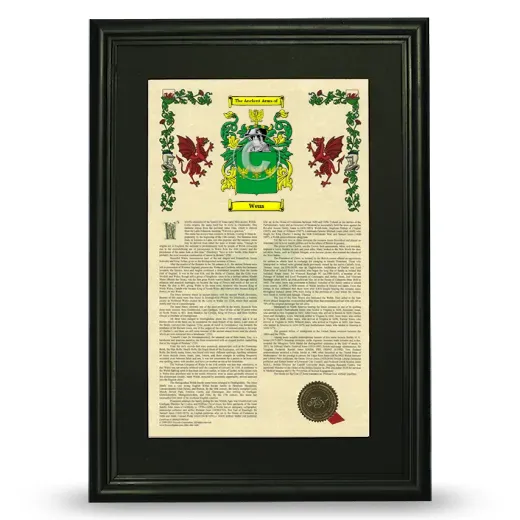 Wens Deluxe Armorial Framed - Black