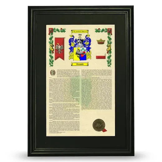 Wernick Deluxe Armorial Framed - Black
