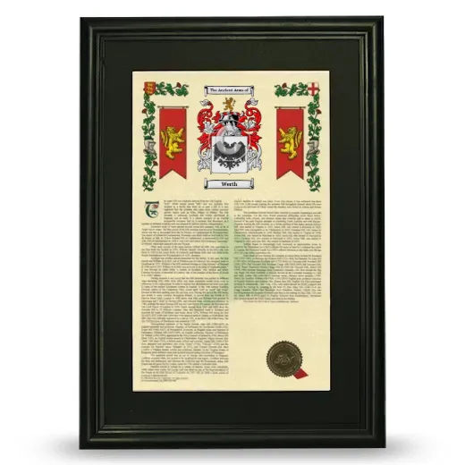 Werth Deluxe Armorial Framed - Black