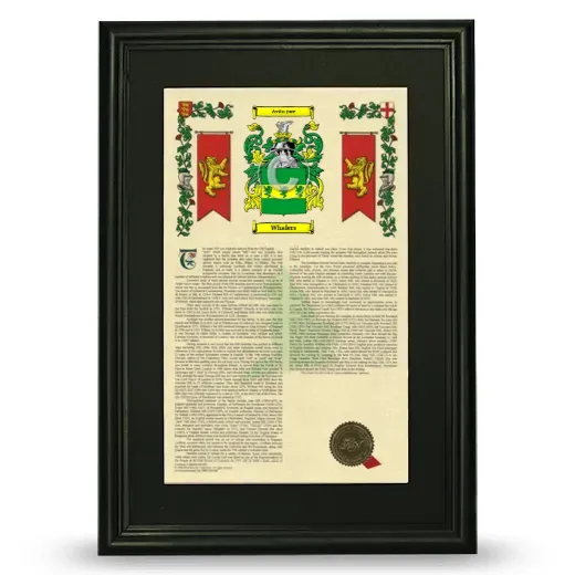 Whalers Deluxe Armorial Framed - Black