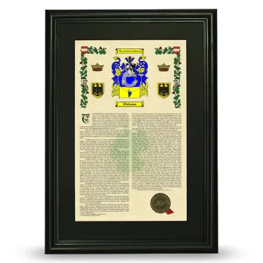 Whitman Deluxe Armorial Framed - Black