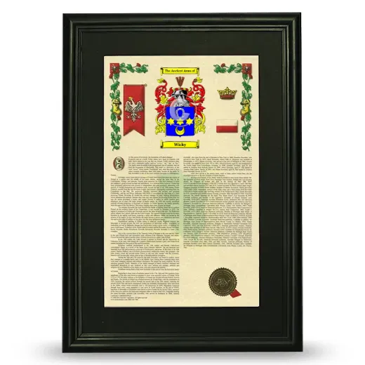 Wicky Deluxe Armorial Framed - Black