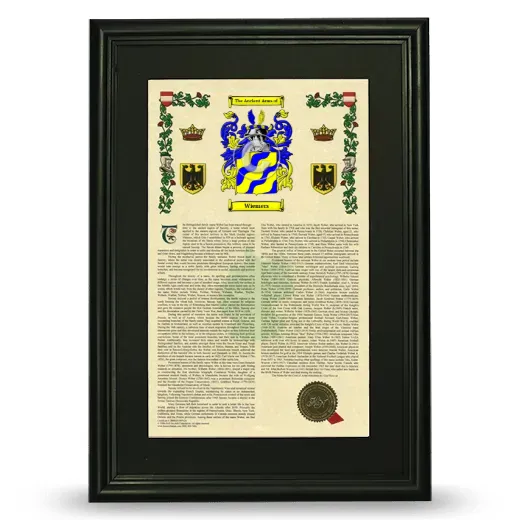 Wiemers Deluxe Armorial Framed - Black