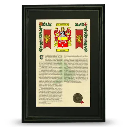Wiggins Deluxe Armorial Framed - Black