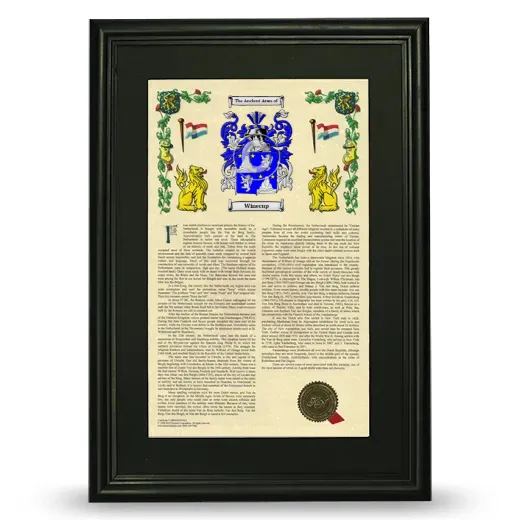 Winecup Deluxe Armorial Framed - Black