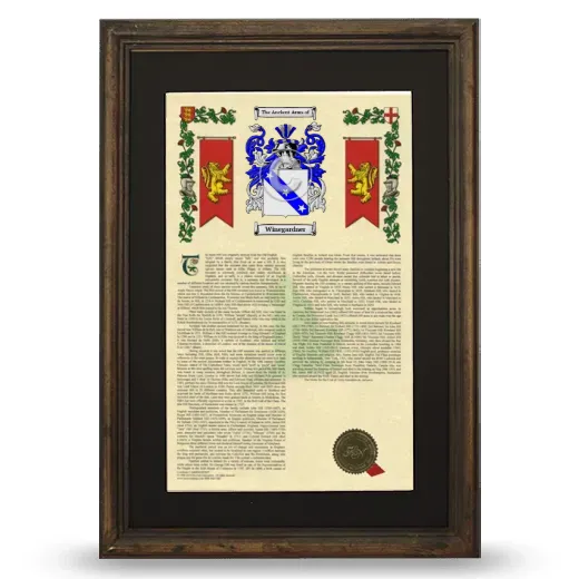 Winegardner Deluxe Armorial Framed - Brown