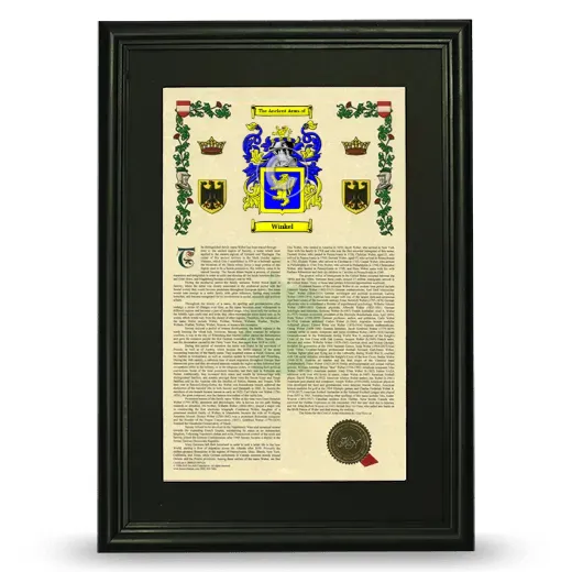 Winkel Deluxe Armorial Framed - Black