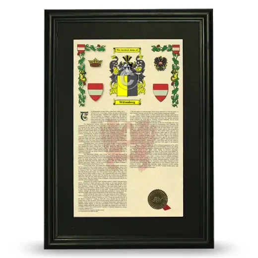 Wittenberg Deluxe Armorial Framed - Black