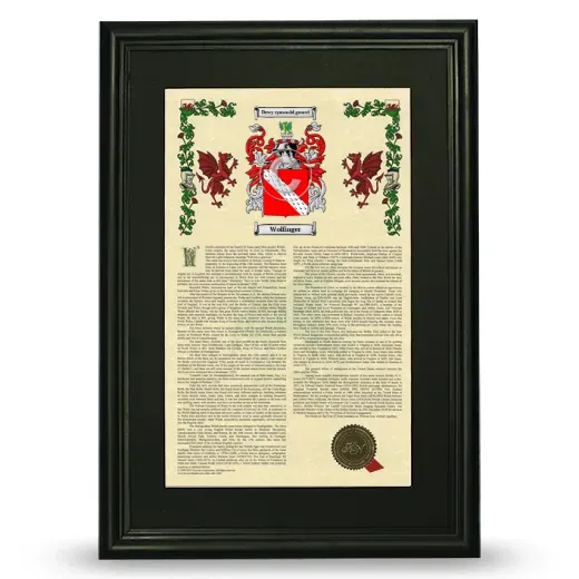 Wolfinger Deluxe Armorial Framed - Black