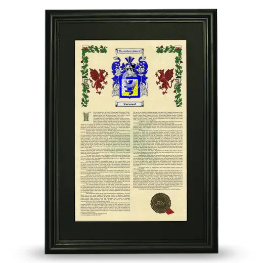 Yarwood Deluxe Armorial Framed - Black
