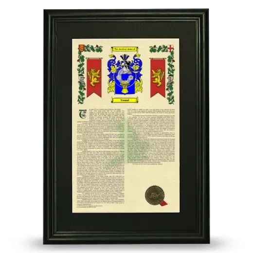 Yound Deluxe Armorial Framed - Black