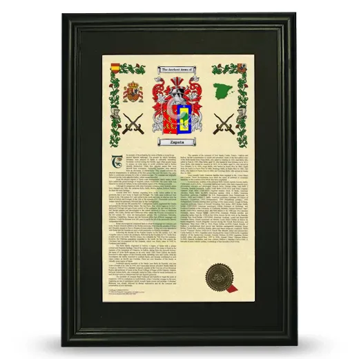 Zapata Deluxe Armorial Framed - Black