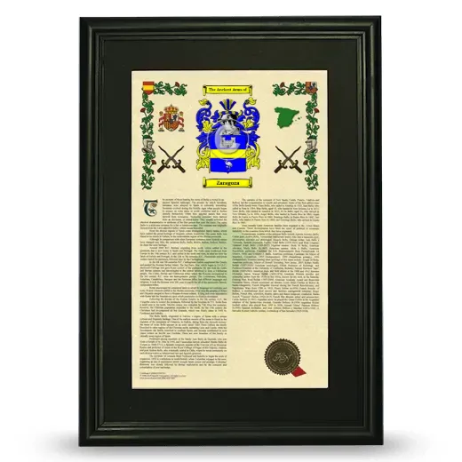 Zaragoza Deluxe Armorial Framed - Black