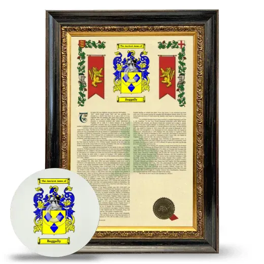 Baggally Framed Armorial History and Mouse Pad - Heirloom