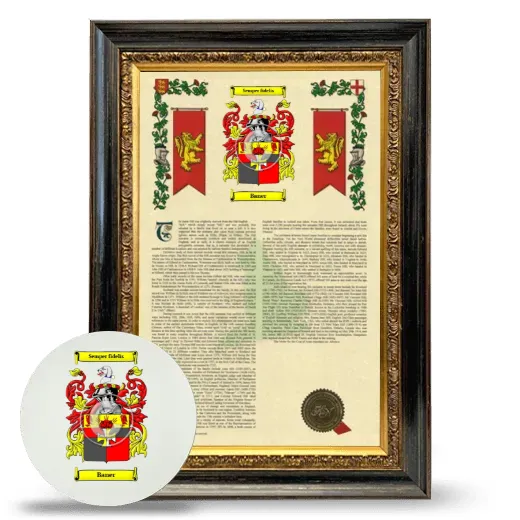 Baner Framed Armorial History and Mouse Pad - Heirloom