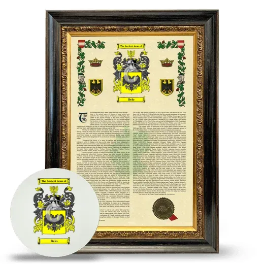 Belo Framed Armorial History and Mouse Pad - Heirloom