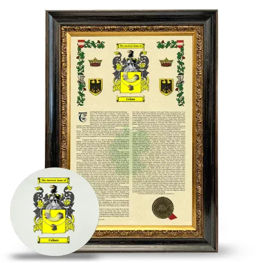 Celner Framed Armorial History and Mouse Pad - Heirloom