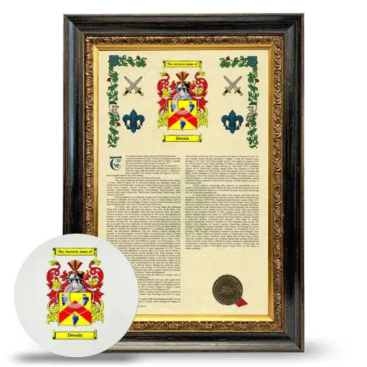 Desaix Framed Armorial History and Mouse Pad - Heirloom
