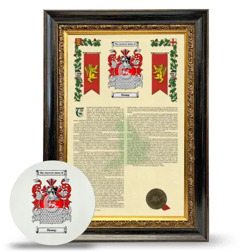 Droop Framed Armorial History and Mouse Pad - Heirloom