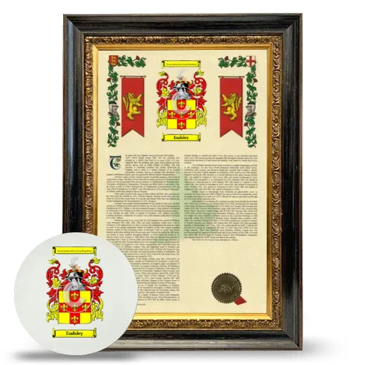 Endsley Framed Armorial History and Mouse Pad - Heirloom