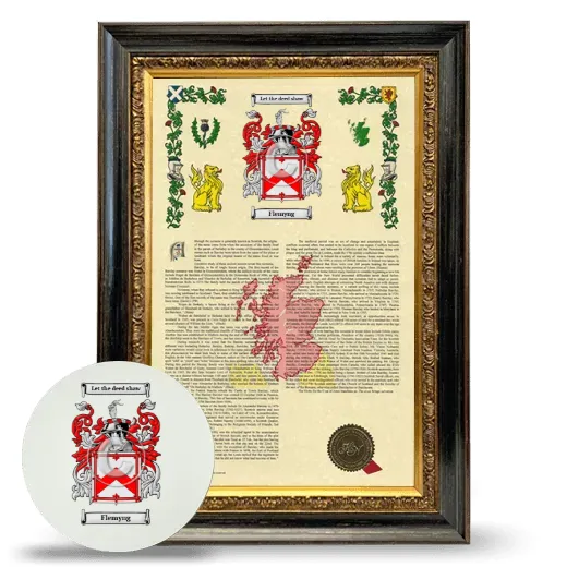 Flemyng Framed Armorial History and Mouse Pad - Heirloom