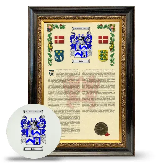 Friis Framed Armorial History and Mouse Pad - Heirloom