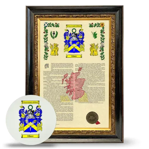 Gilmor Framed Armorial History and Mouse Pad - Heirloom