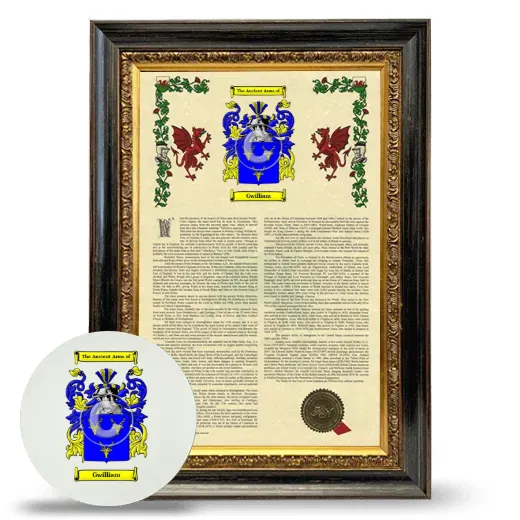Gwilliam Framed Armorial History and Mouse Pad - Heirloom