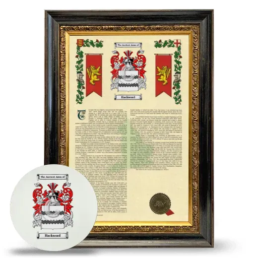 Hackword Framed Armorial History and Mouse Pad - Heirloom