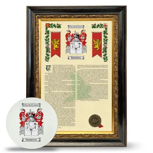 Hammerton Framed Armorial History and Mouse Pad - Heirloom