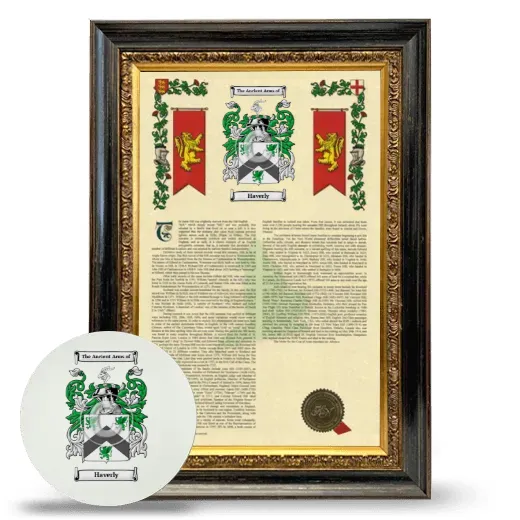 Haverly Framed Armorial History and Mouse Pad - Heirloom