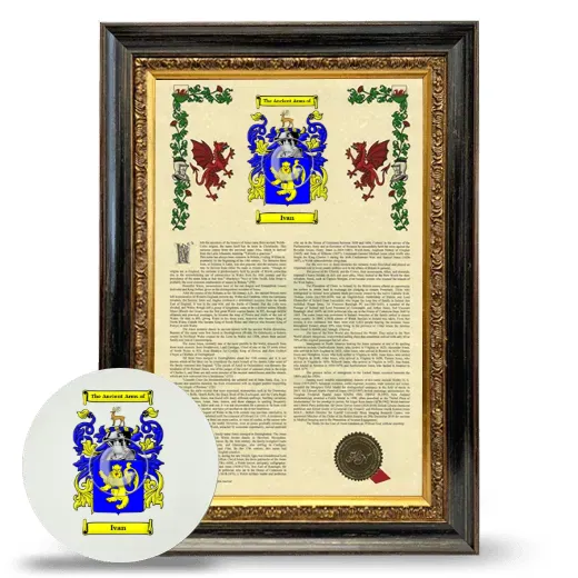 Ivan Framed Armorial History and Mouse Pad - Heirloom