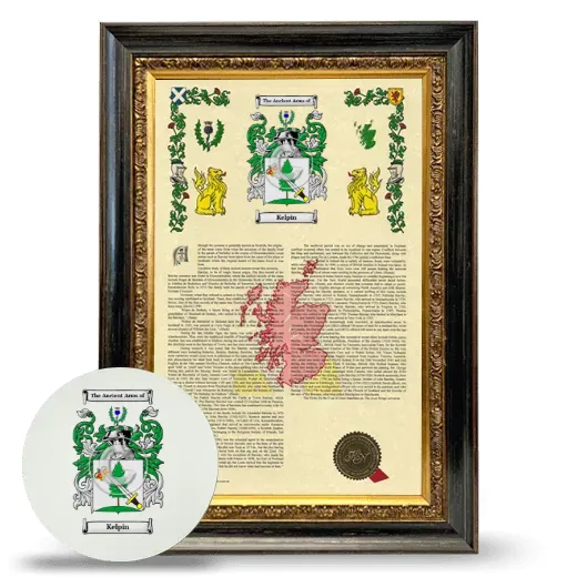 Kelpin Framed Armorial History and Mouse Pad - Heirloom