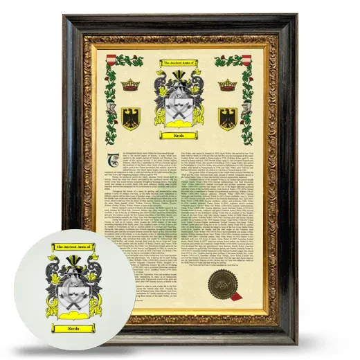 Krols Framed Armorial History and Mouse Pad - Heirloom