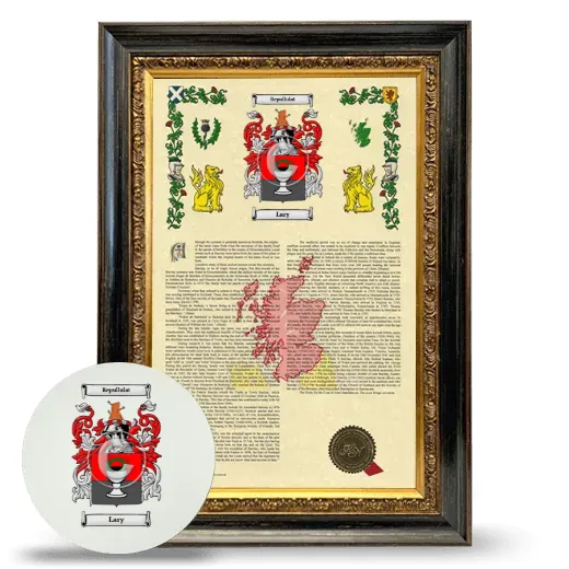 Lary Framed Armorial History and Mouse Pad - Heirloom
