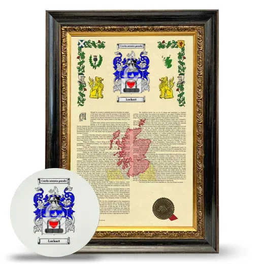 Lockart Framed Armorial History and Mouse Pad - Heirloom