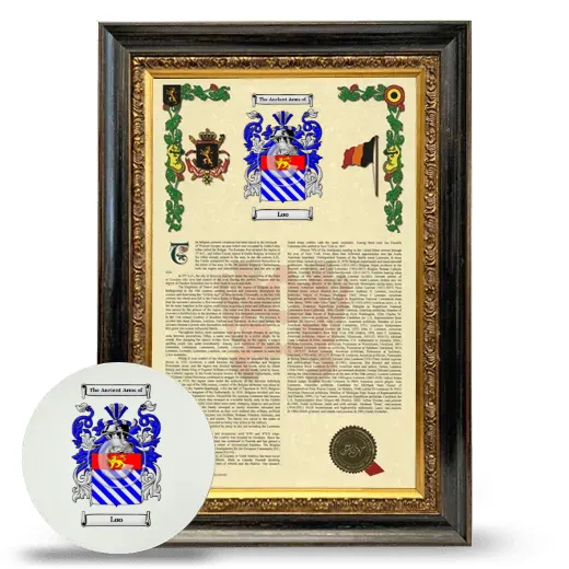 Loo Framed Armorial History and Mouse Pad - Heirloom