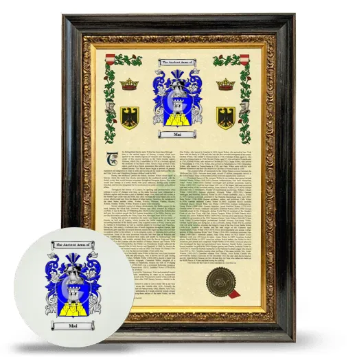 Mai Framed Armorial History and Mouse Pad - Heirloom