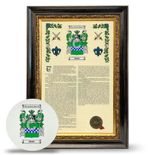 Marke Framed Armorial History and Mouse Pad - Heirloom