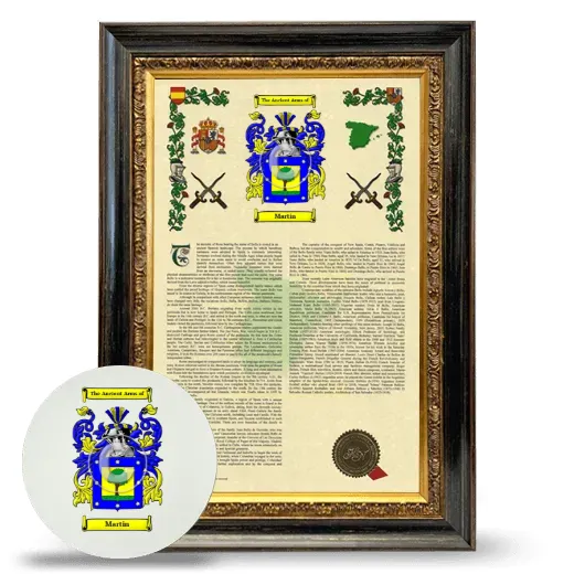 Martin Framed Armorial History and Mouse Pad - Heirloom
