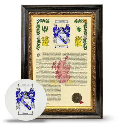Merrow Framed Armorial History and Mouse Pad - Heirloom