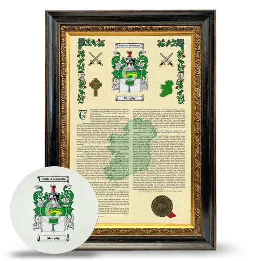 Murphy Framed Armorial History and Mouse Pad - Heirloom