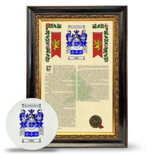 Onley Framed Armorial History and Mouse Pad - Heirloom