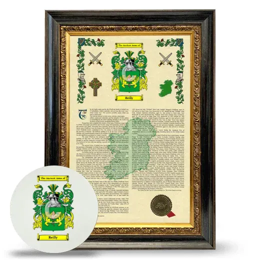 Reilly Framed Armorial History and Mouse Pad - Heirloom