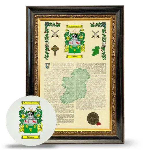 Rooney Framed Armorial History and Mouse Pad - Heirloom