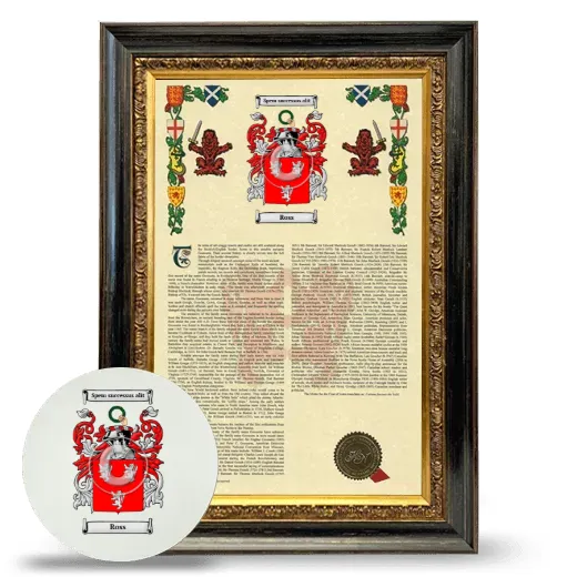Ross Framed Armorial History and Mouse Pad - Heirloom
